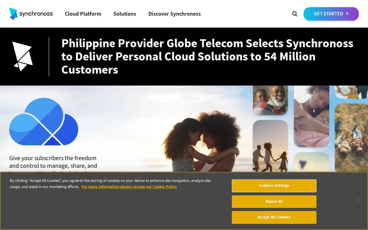 Synchronoss website preview