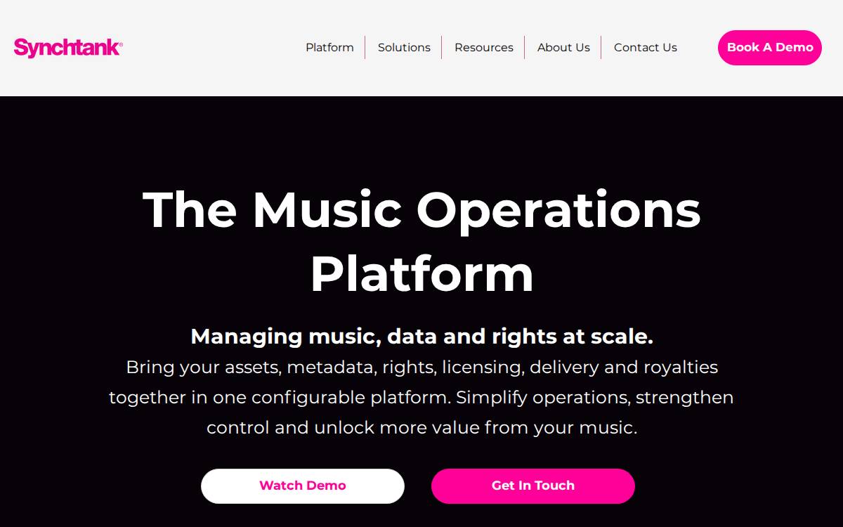 Synchtank website preview