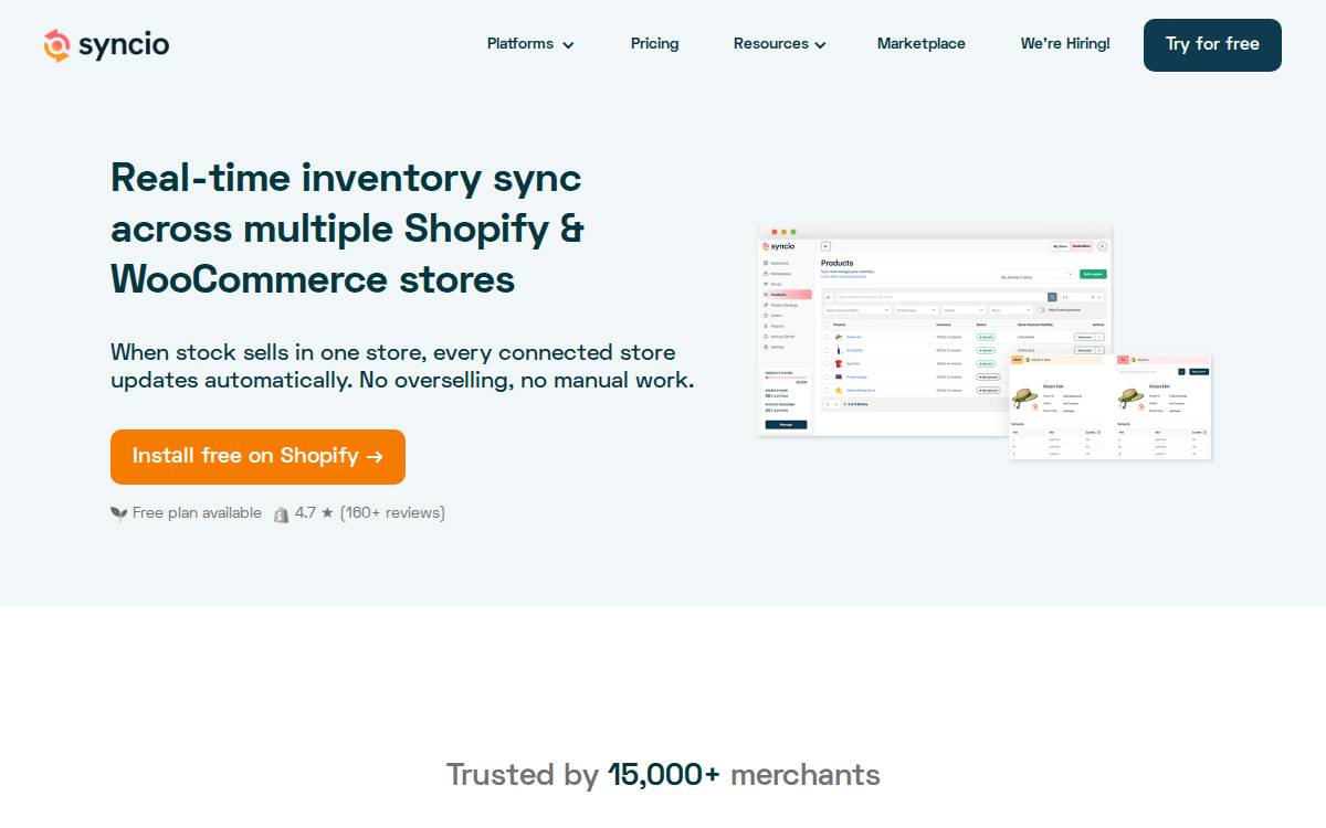 Syncio website preview