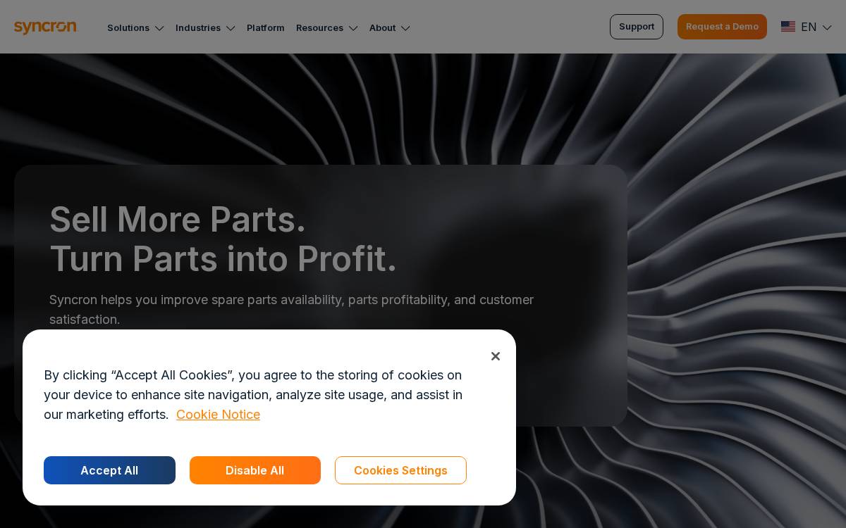 Syncron website preview