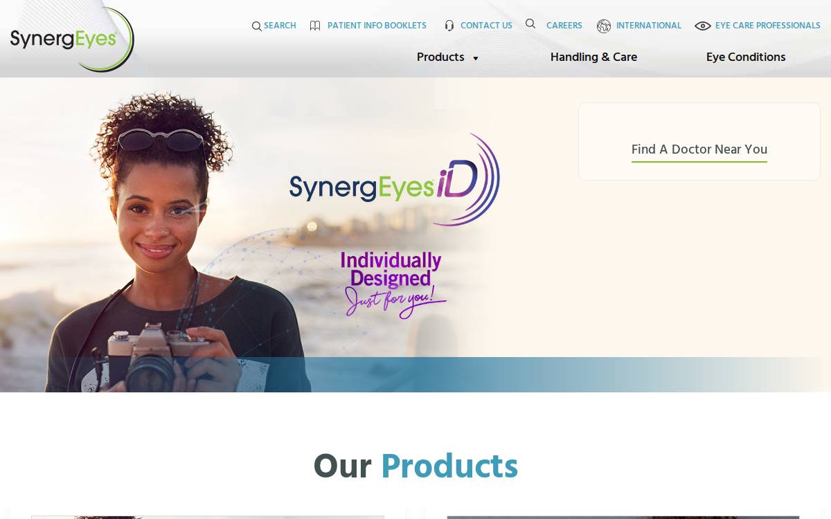 Synergeyes website preview