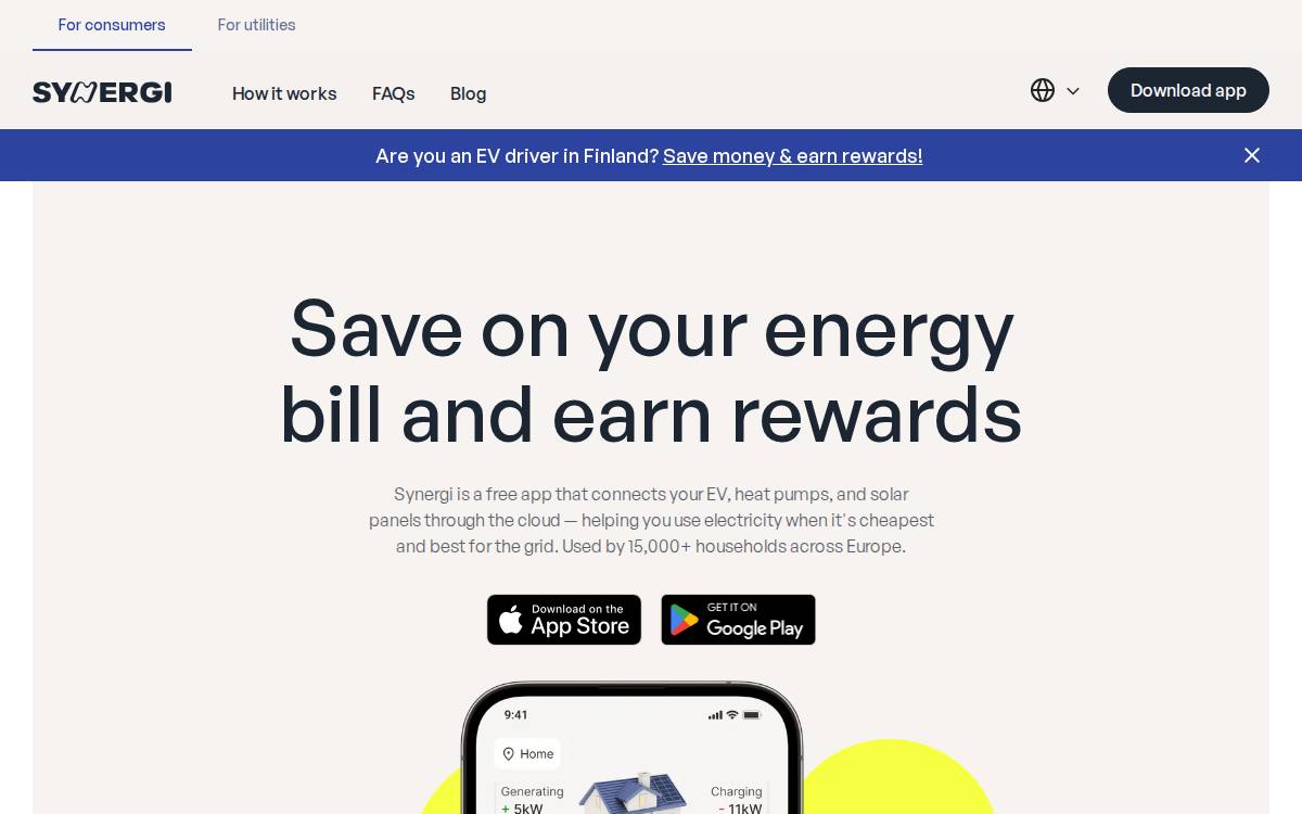Synergi website preview