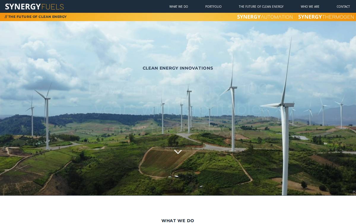 Synergy Fuels website preview