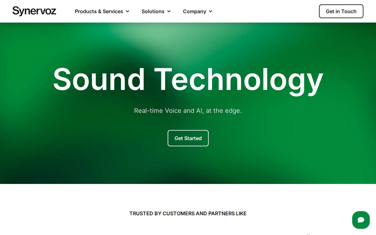 Synervoz Communications website preview