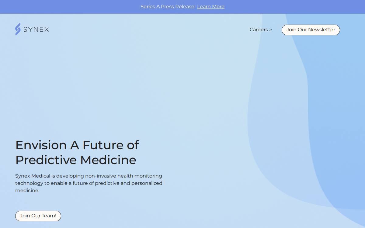 Synex Medical website preview