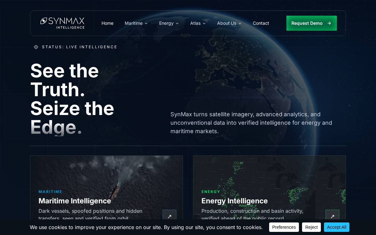 Synmax, Inc. website preview