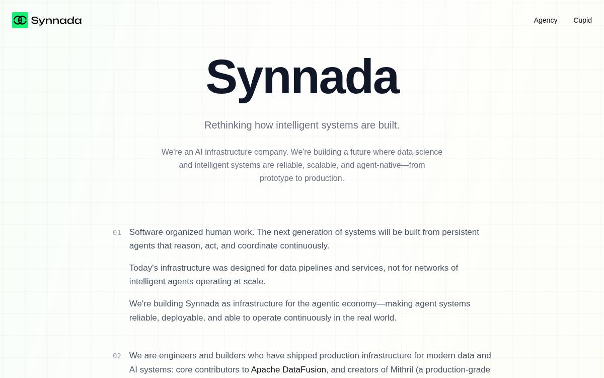 Synnada Acquired website preview