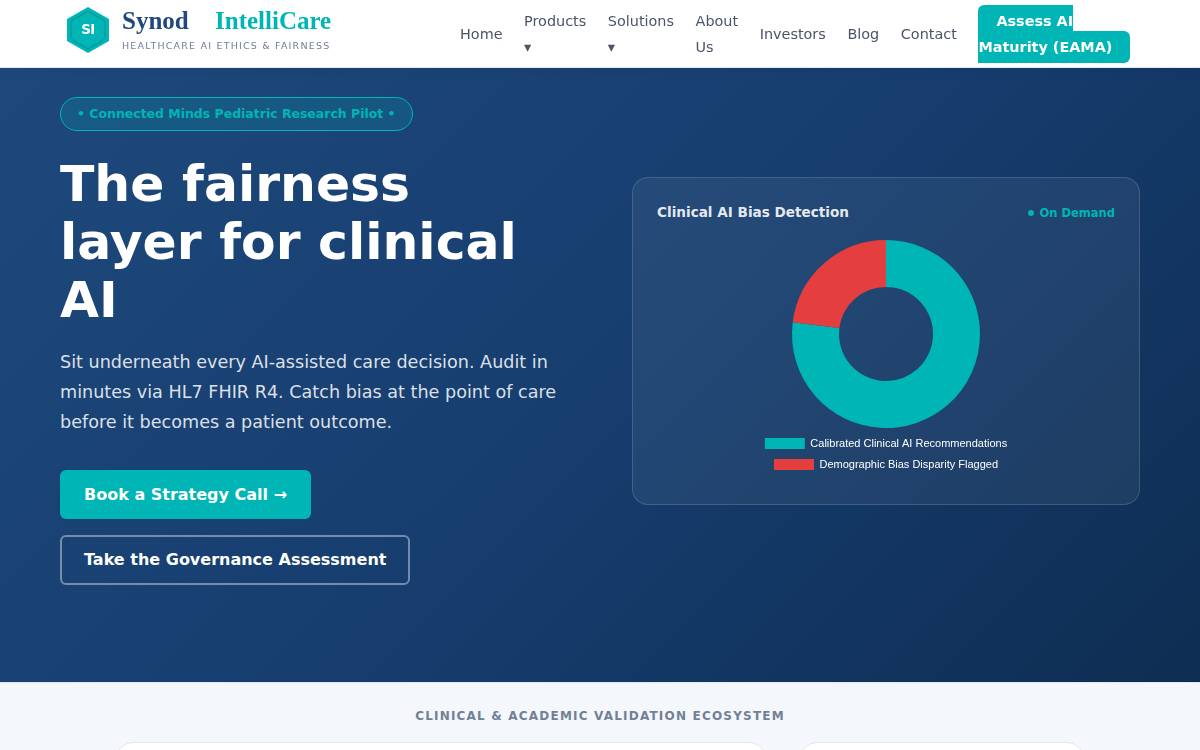 Synod Intellicare Website website preview