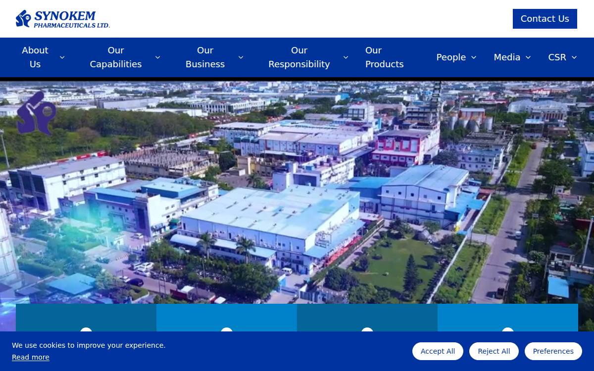 Synokem Pharmaceuticals Ltd. website preview