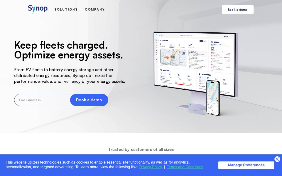 Synop website preview