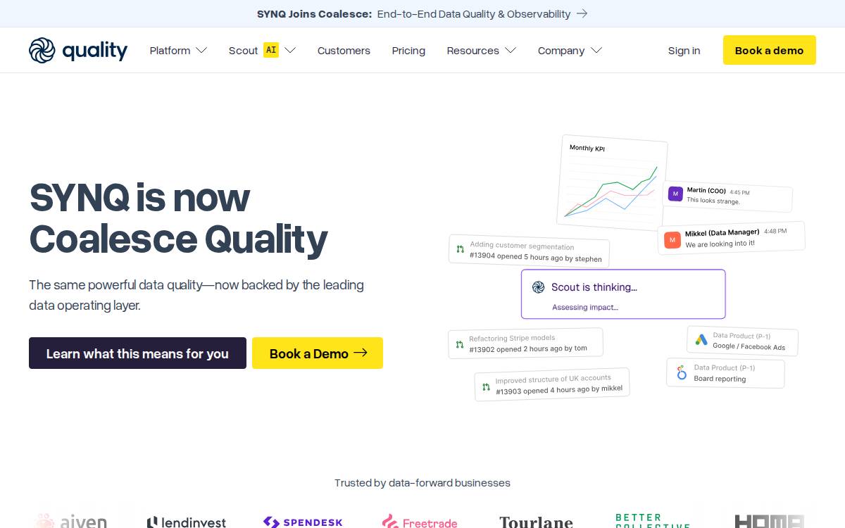 Synq website preview