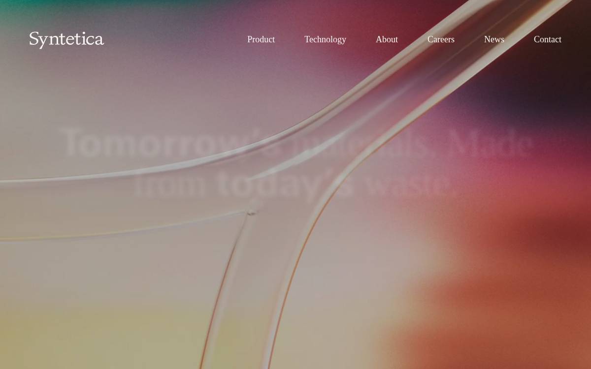 Syntetica website preview