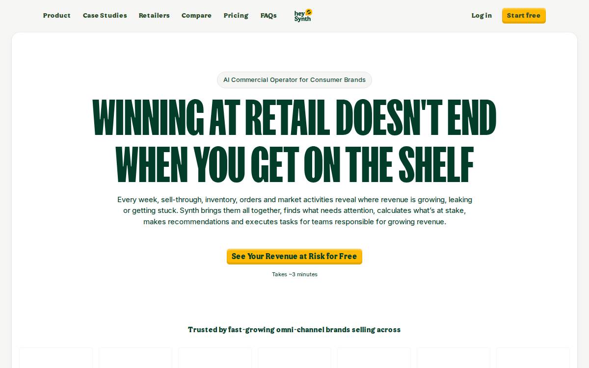 SynthAlly website preview