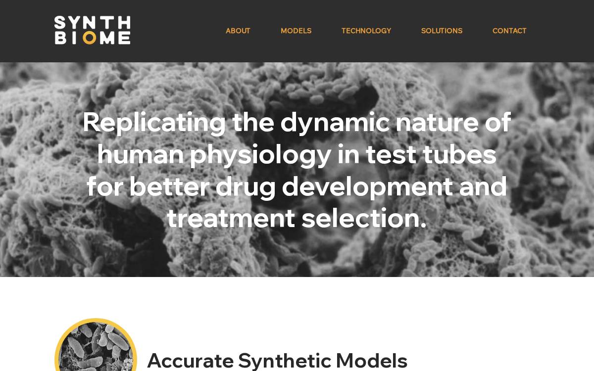 Synthbiome website preview