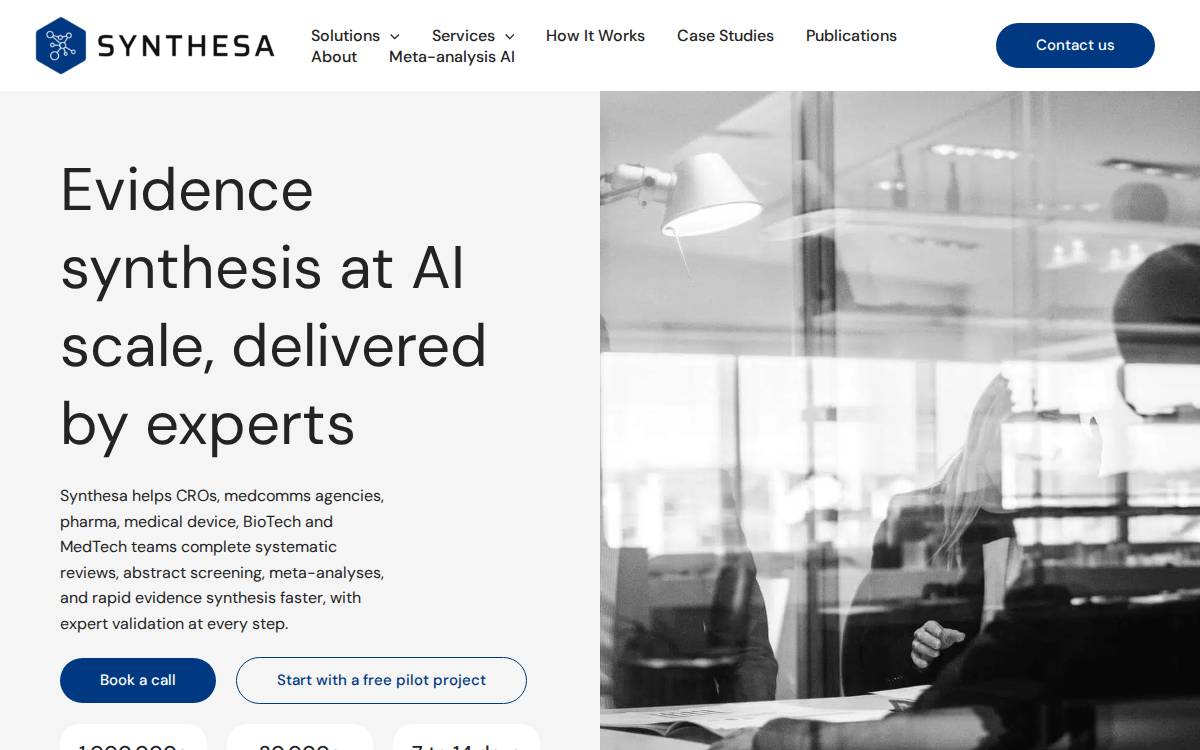Synthesa AI website preview