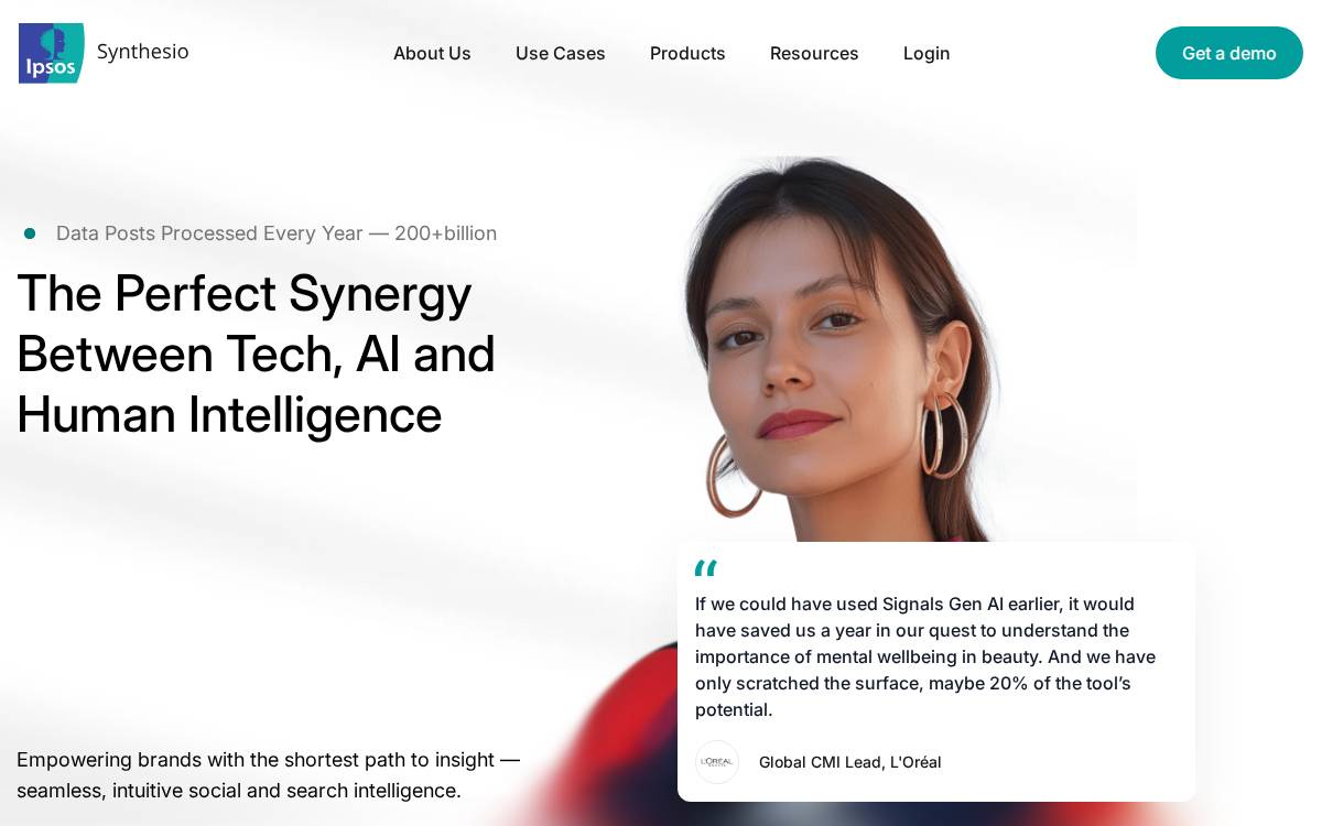 Synthesio website preview
