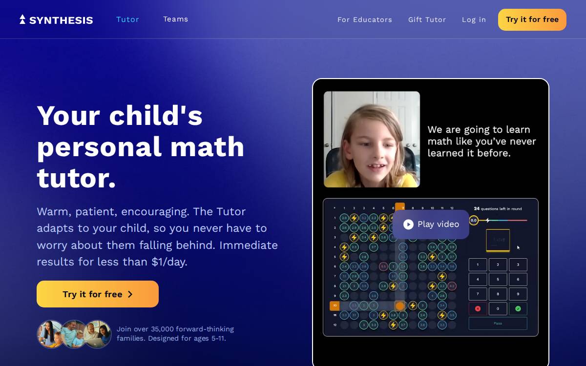 Synthesis School website preview