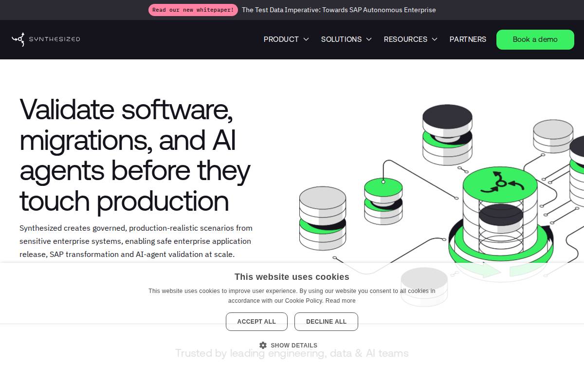 Synthesized Acquired website preview