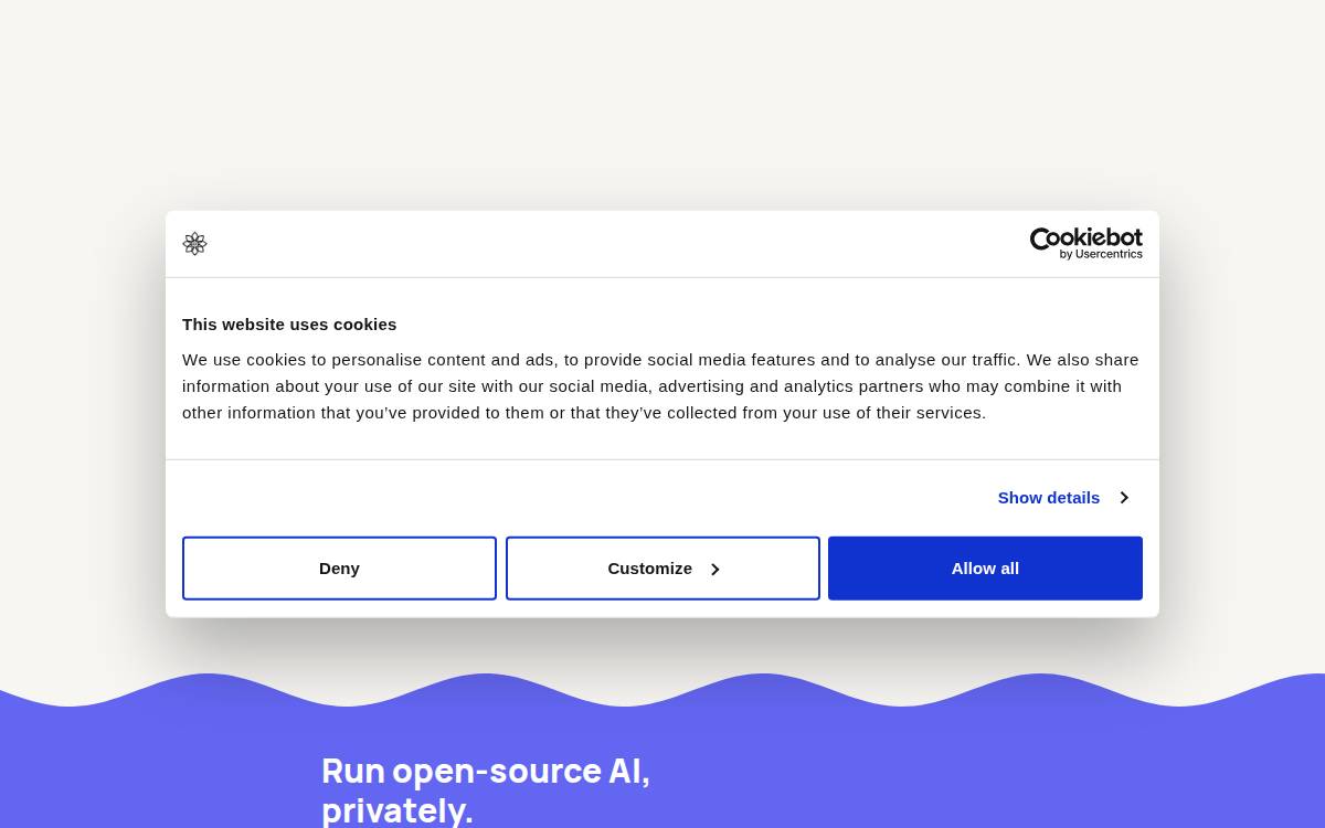 Synthetic website preview