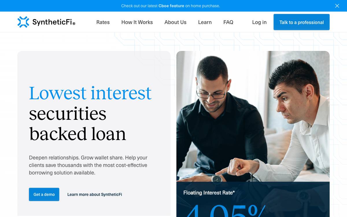 SyntheticFi website preview