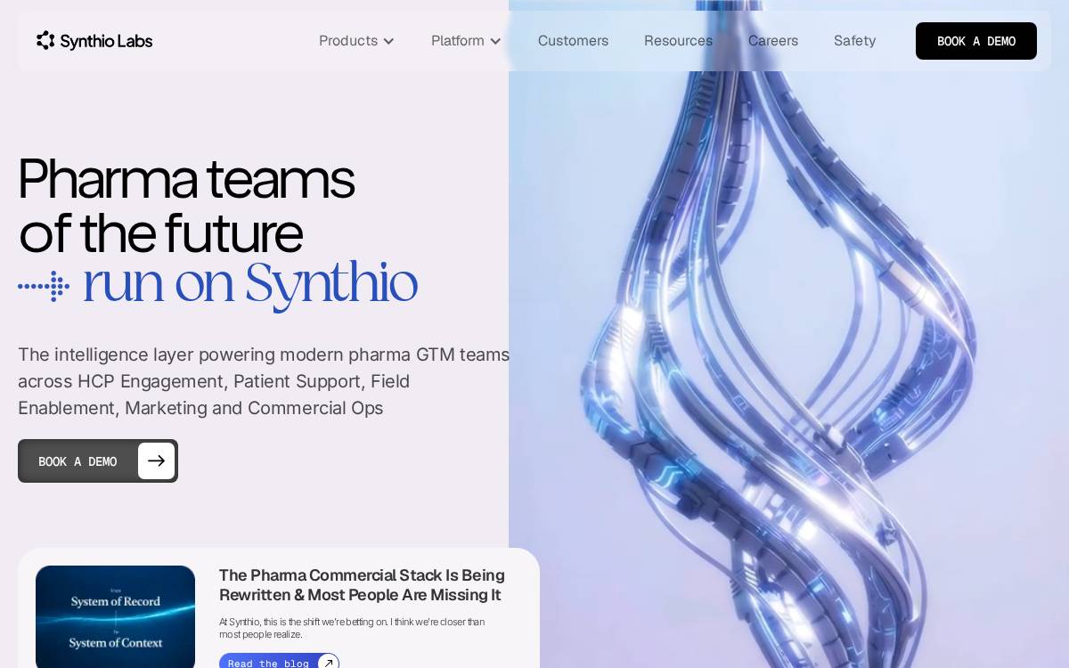 Synthio Labs website preview