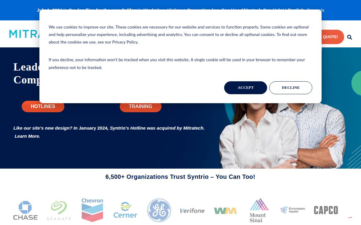 Syntrio website preview
