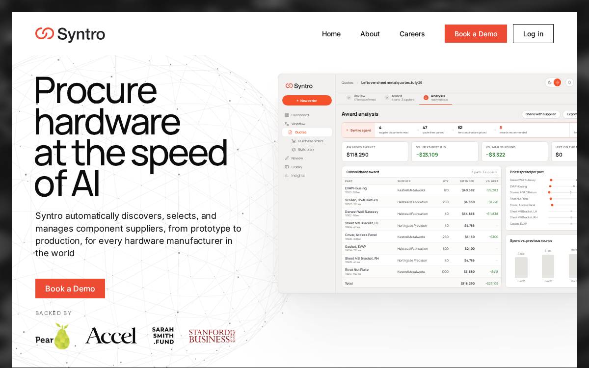 Syntro website preview