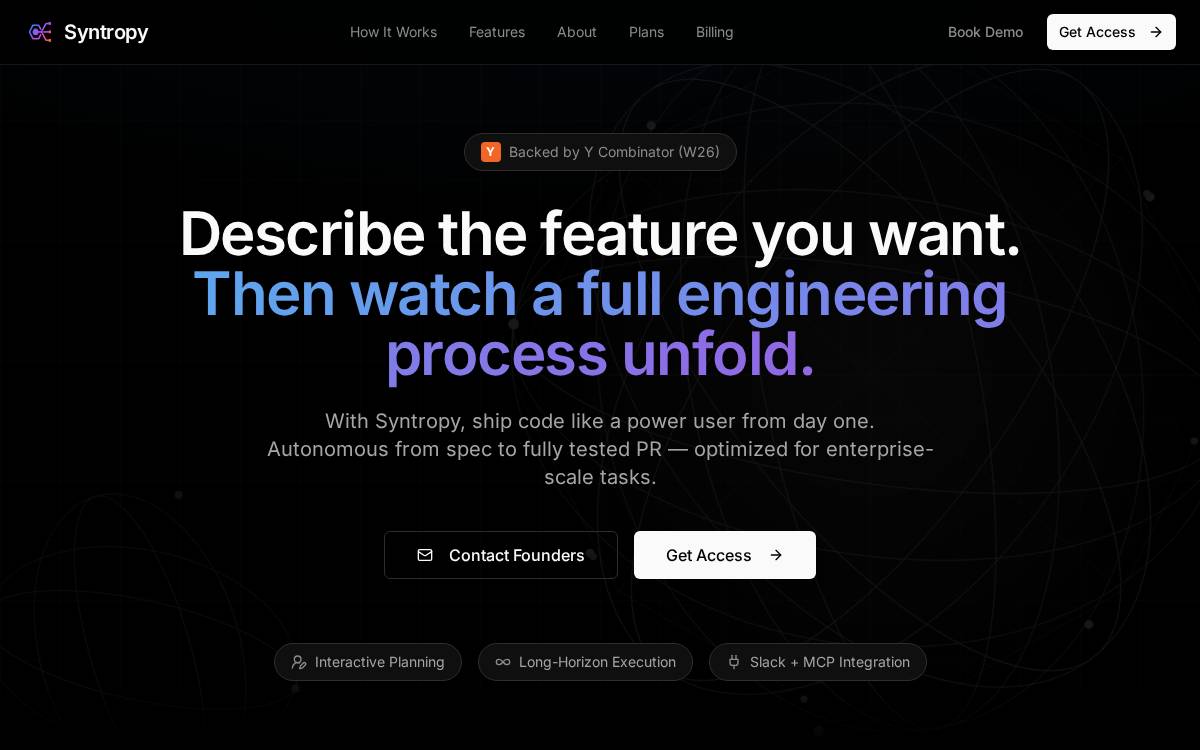 Syntropy website preview