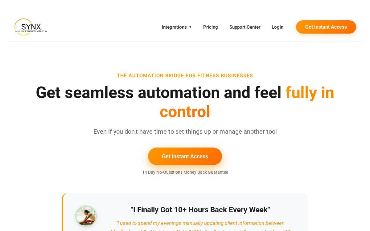 Synx website preview