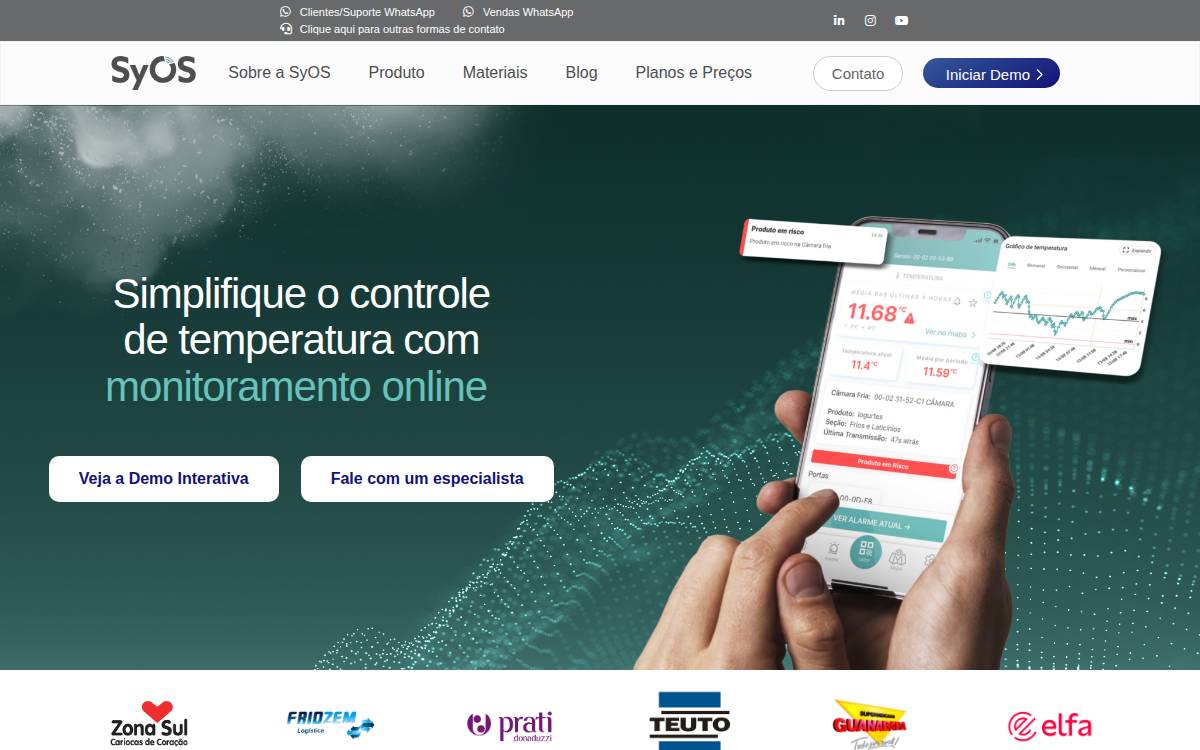 Syos website preview