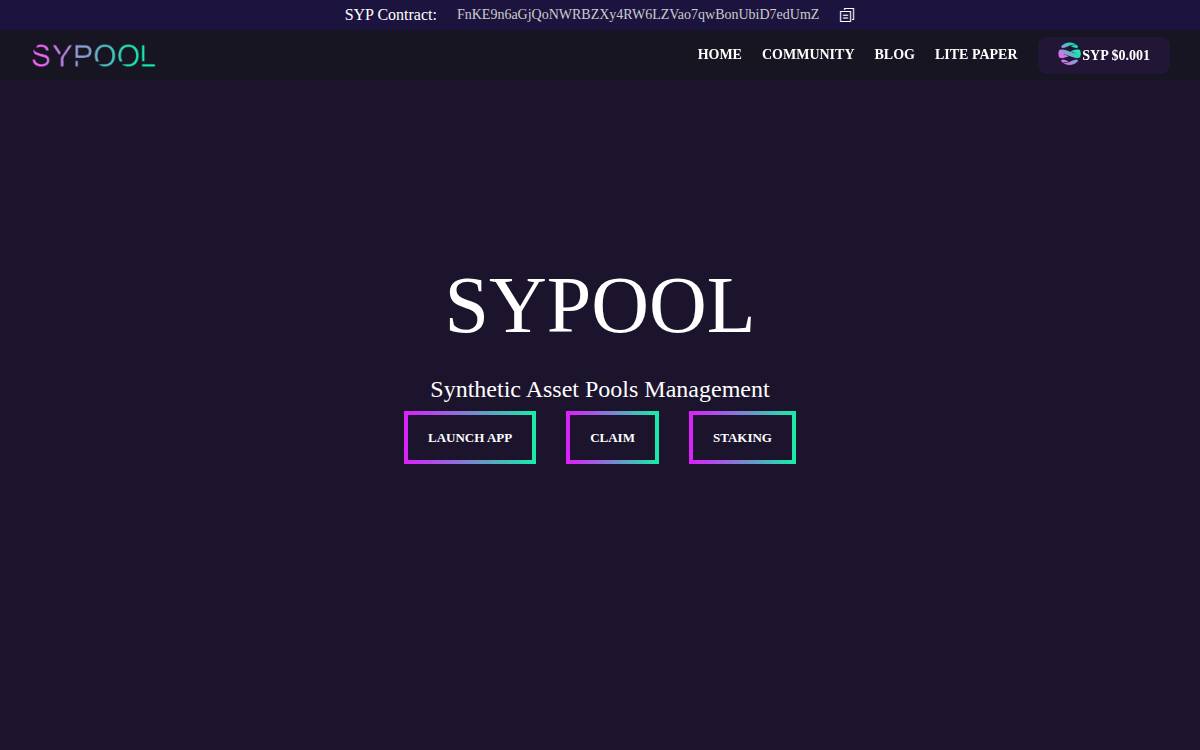 Sypool website preview