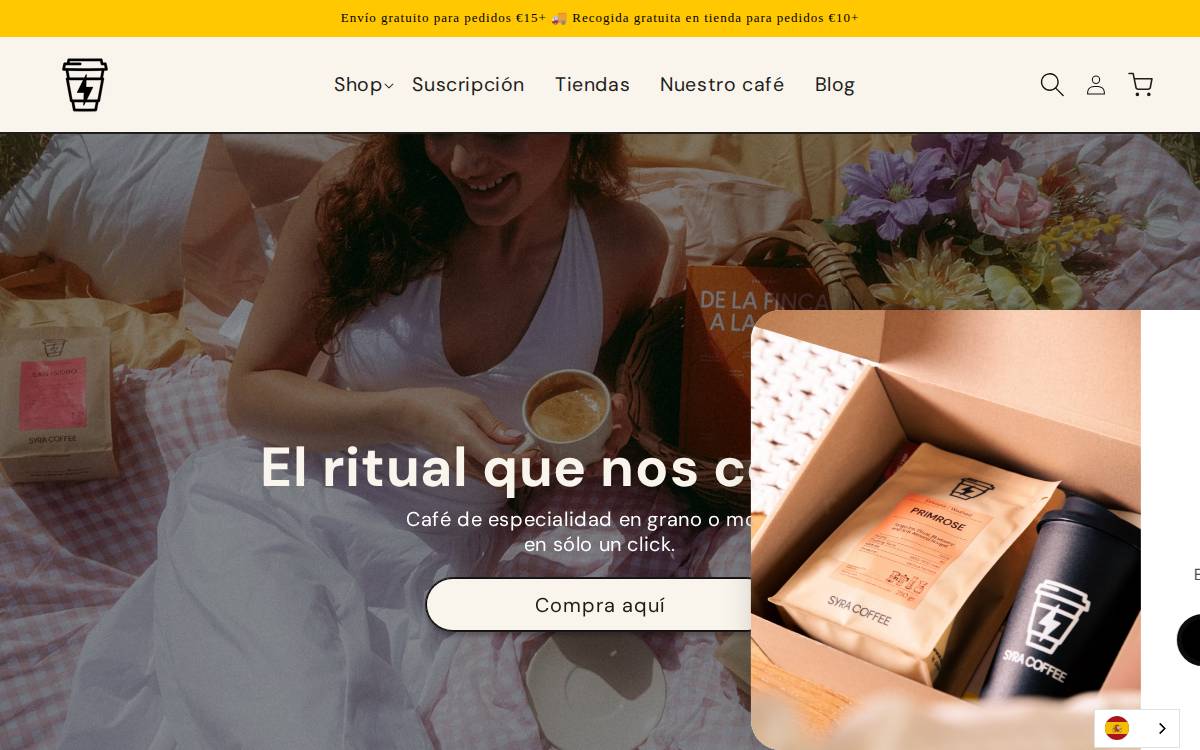 Syra Coffee website preview