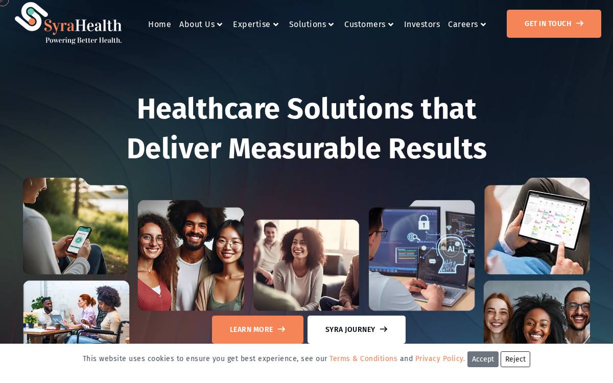 Syra Health website preview