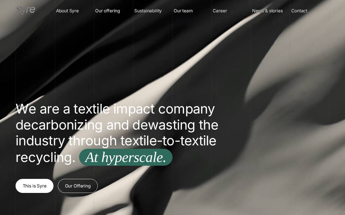 Syre website preview