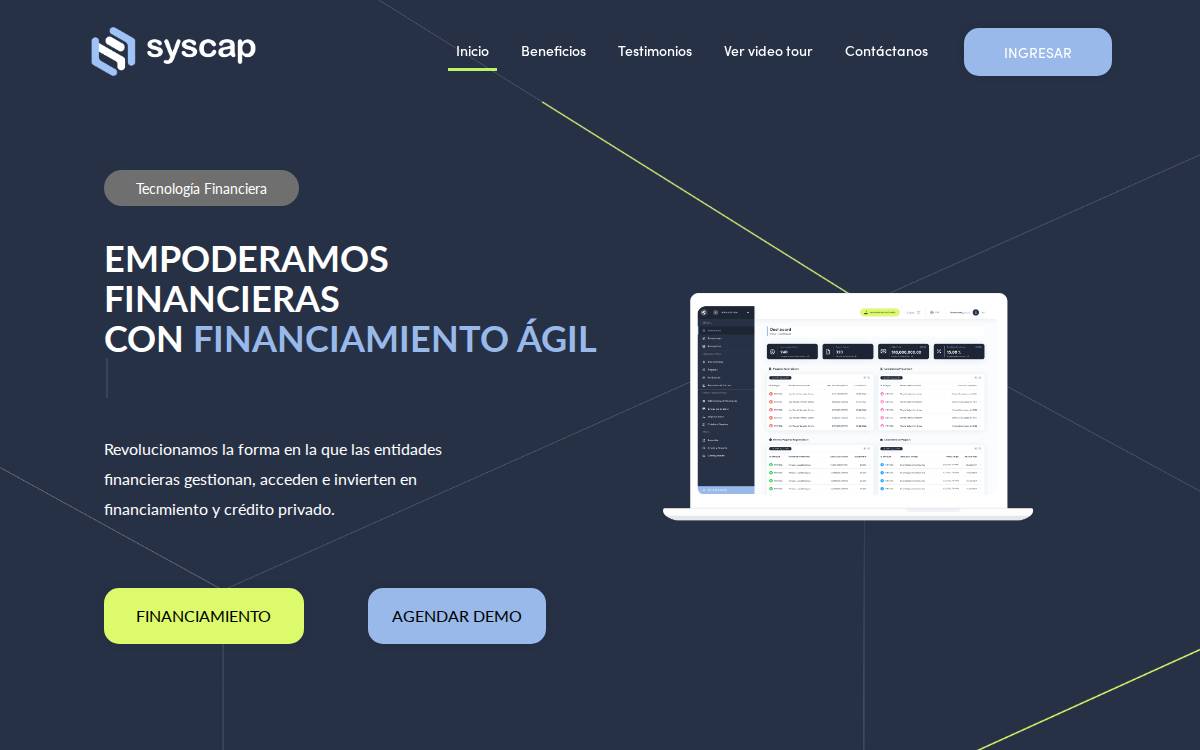 Syscap website preview