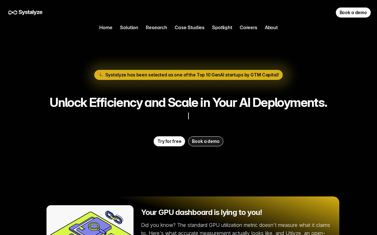 Systalyze website preview