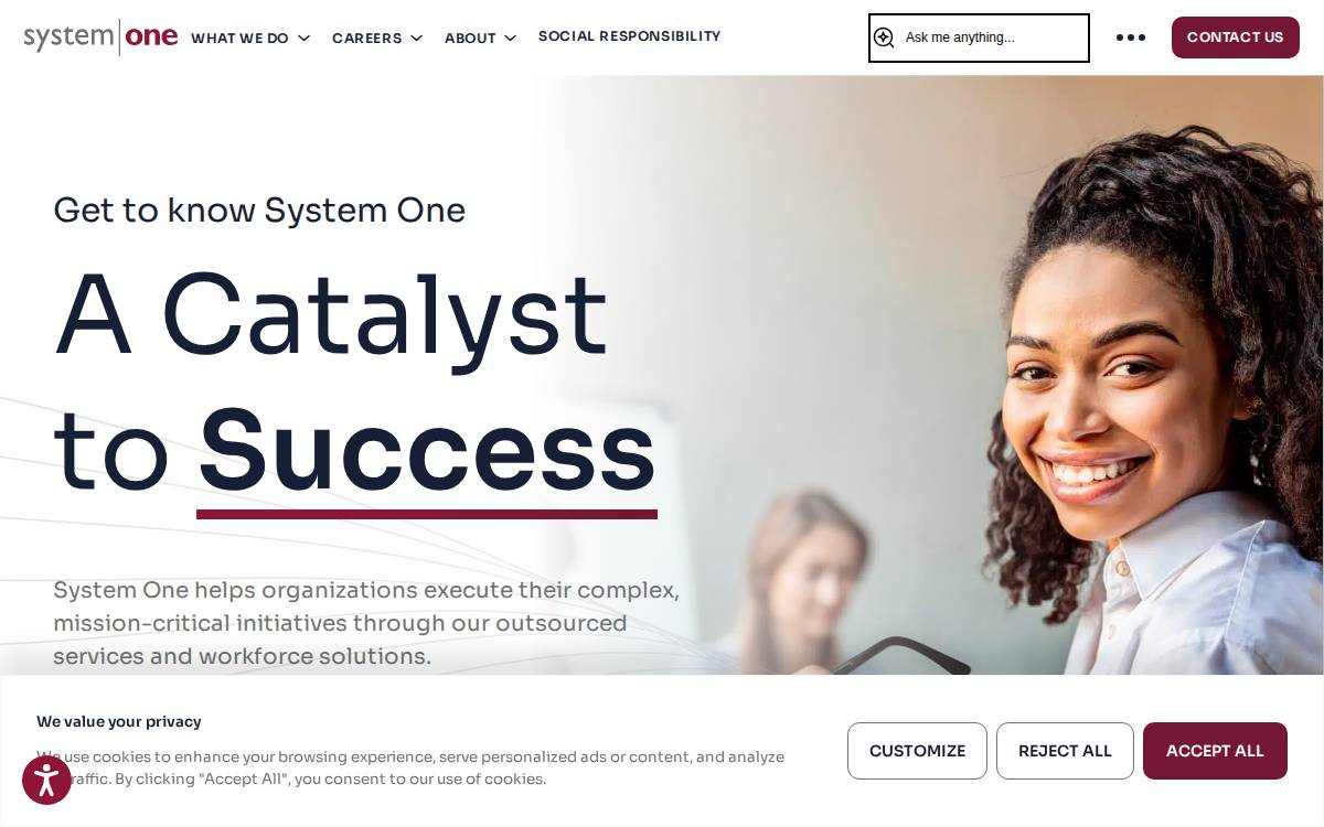 Systemoneservices website preview