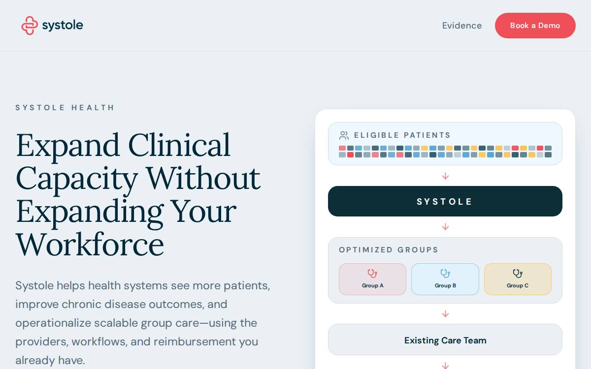 Systole Health website preview