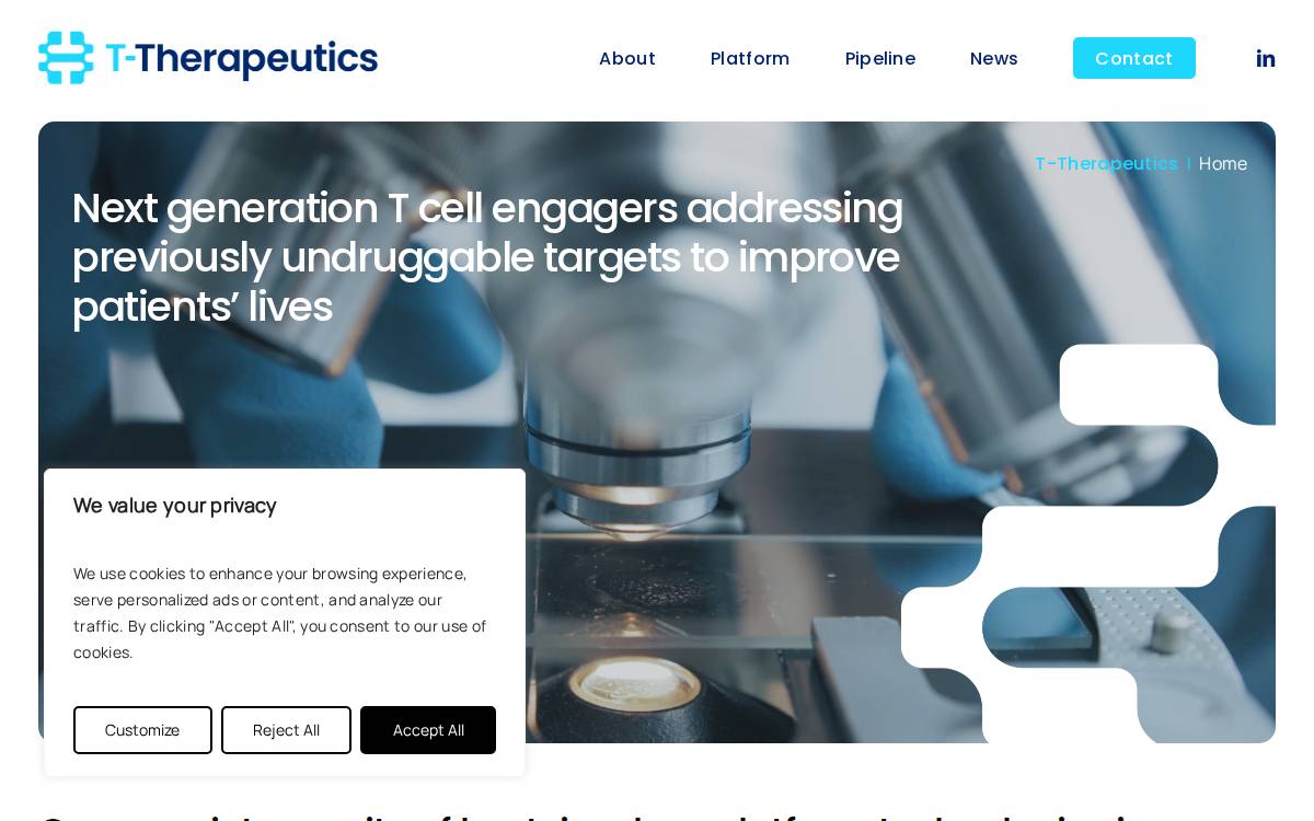 T Therapeutics website preview