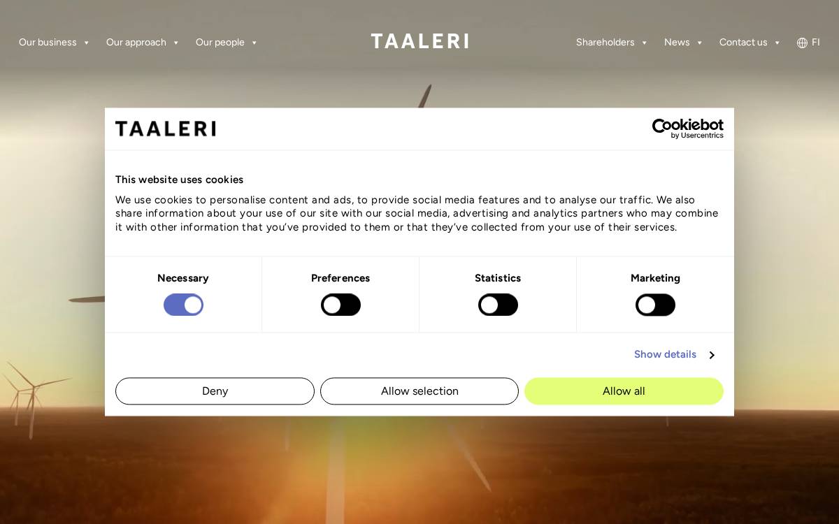 Taaleri website preview