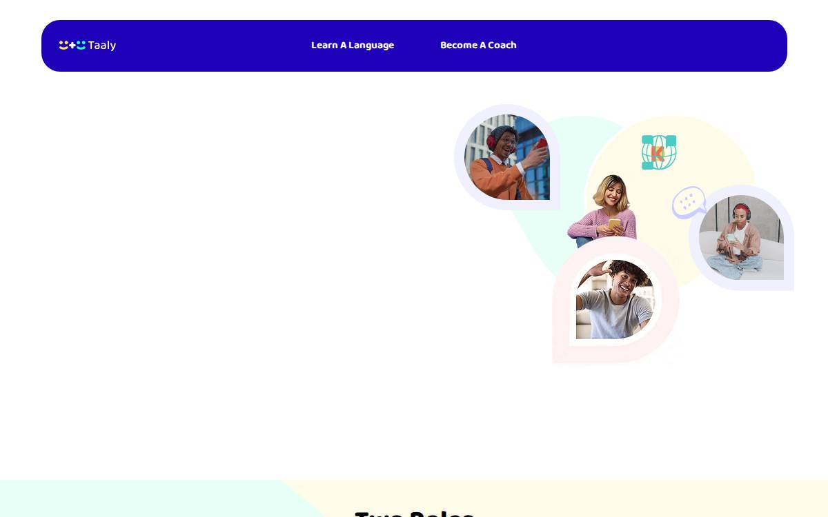Taaly website preview