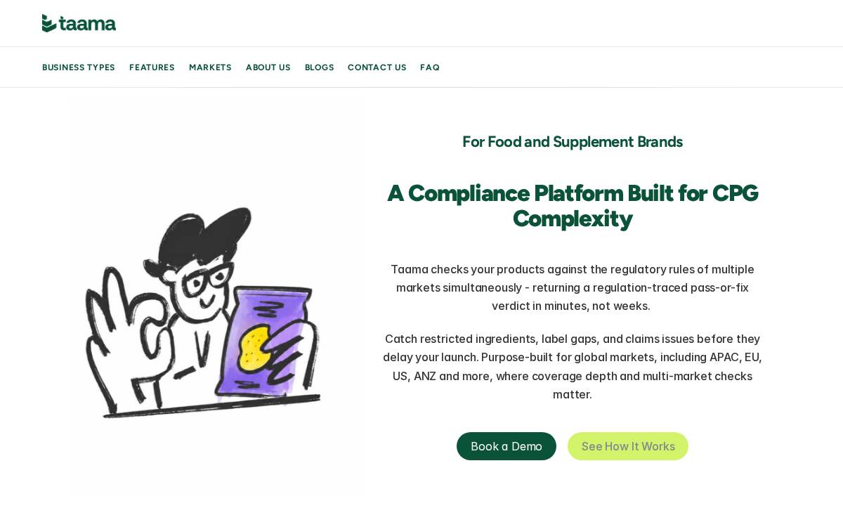 Taama website preview