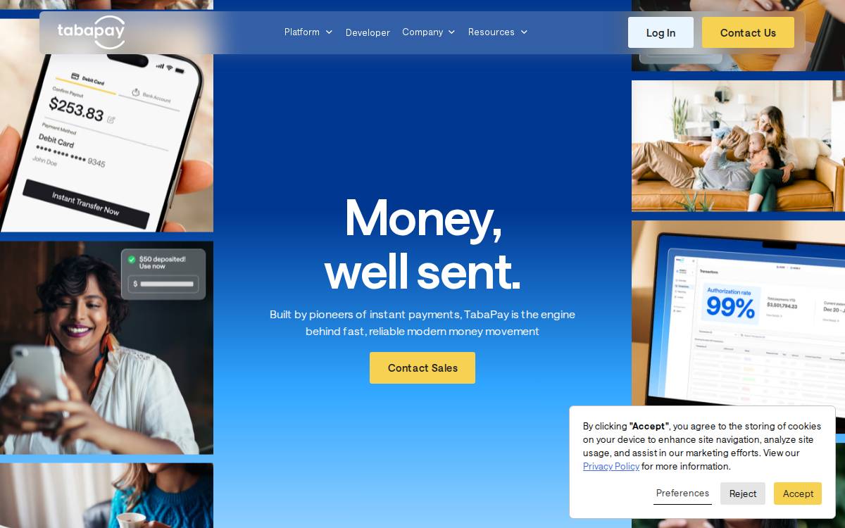 TabaPay website preview