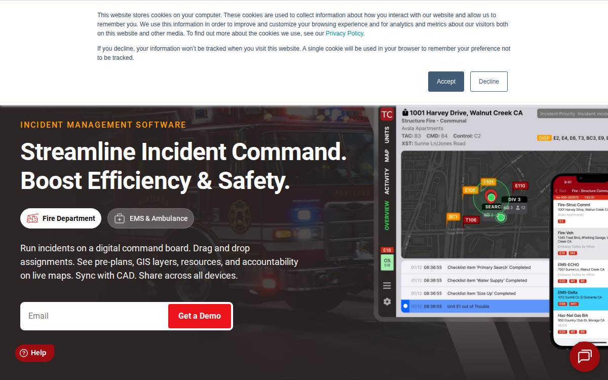 Tablet Command website preview