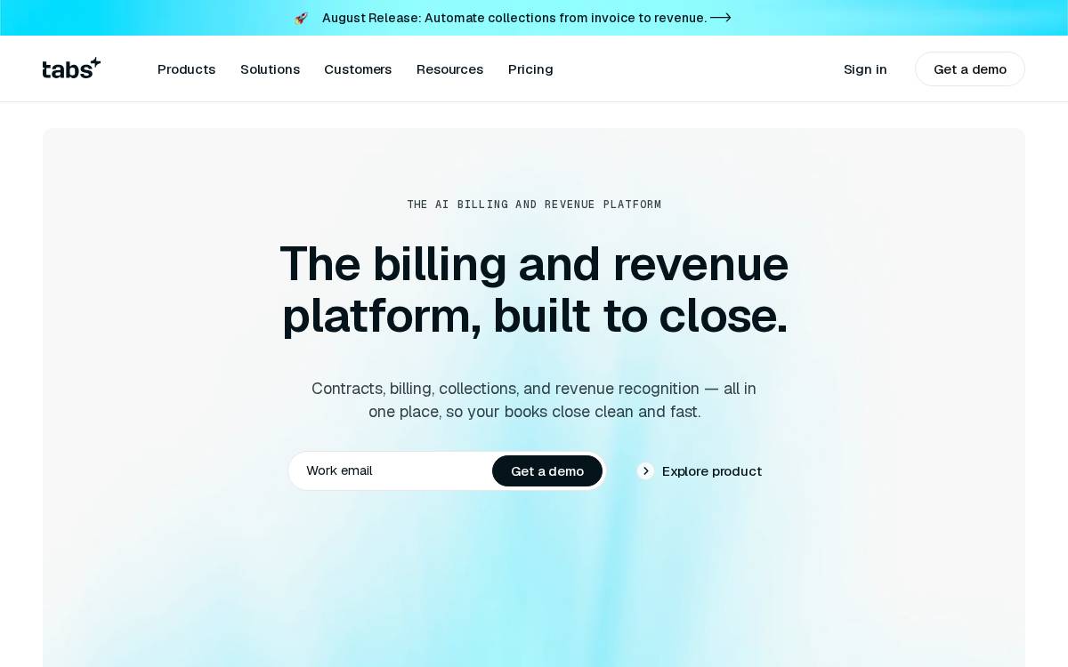 Tabs website preview