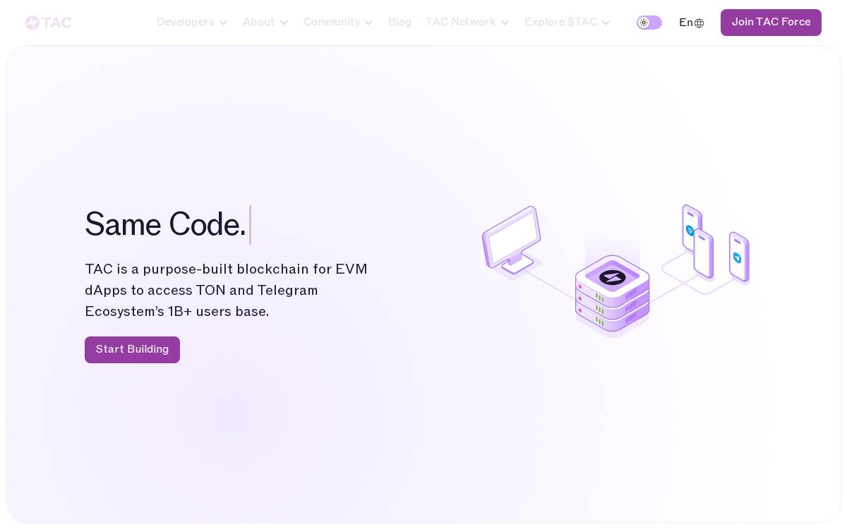 TAC website preview