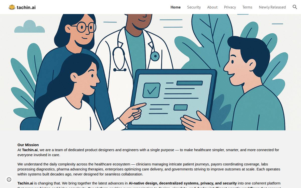 Tachin website preview
