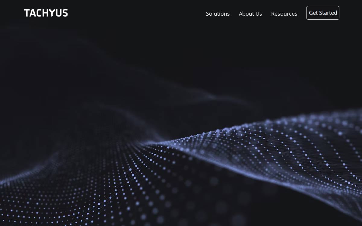 Tachyus website preview