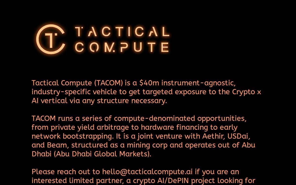 Tactical Compute website preview