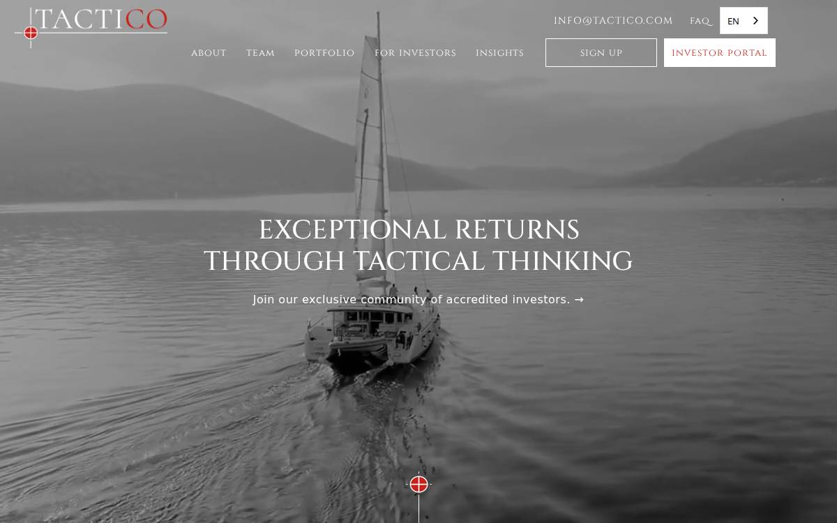 Tactico website preview